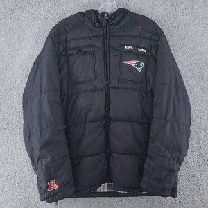 Vintage New England Patriots NFL Starter Pro Line Full Zip Puffer Jacket Men XL